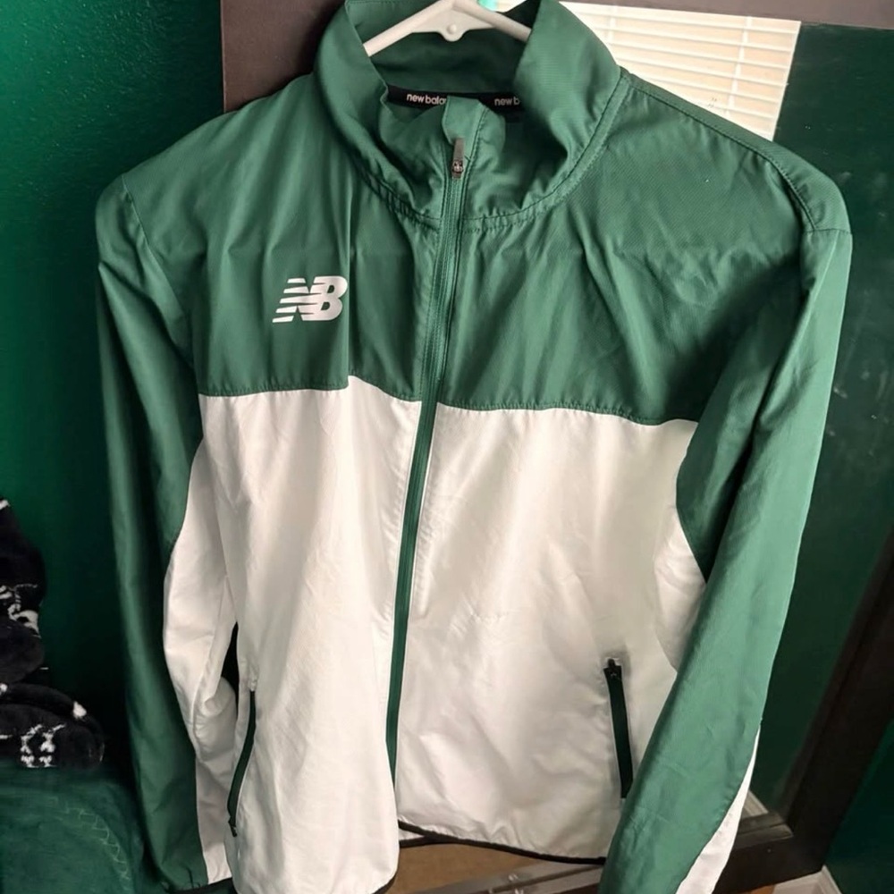 New Balance Green and White Jacket